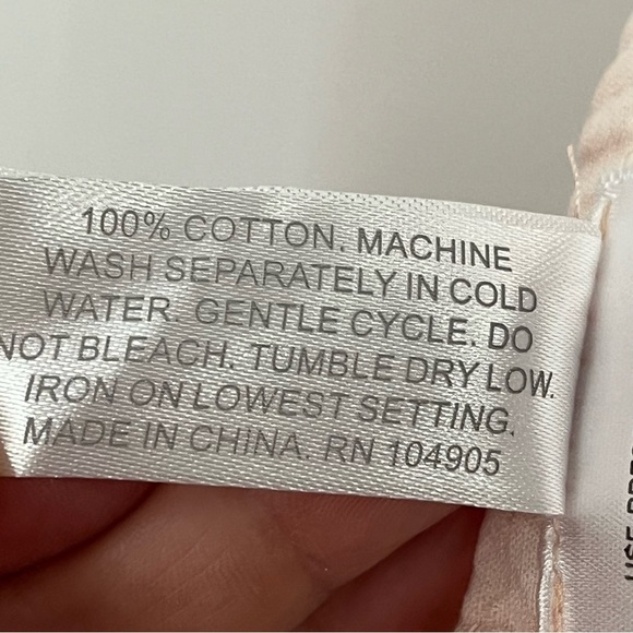 Simply Shabby Chic 68” Pink Curtain Panel 0176 floral textured 100% cotton - Picture 8 of 10